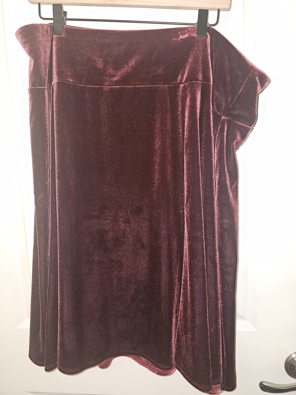 Susan Graver Wine Red Velvet Top